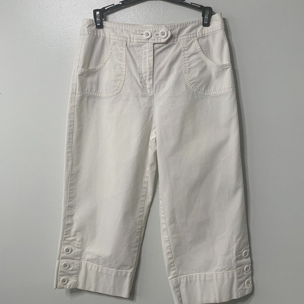 Talbots Capri Pants - Size 6 Petite Color White Stretch